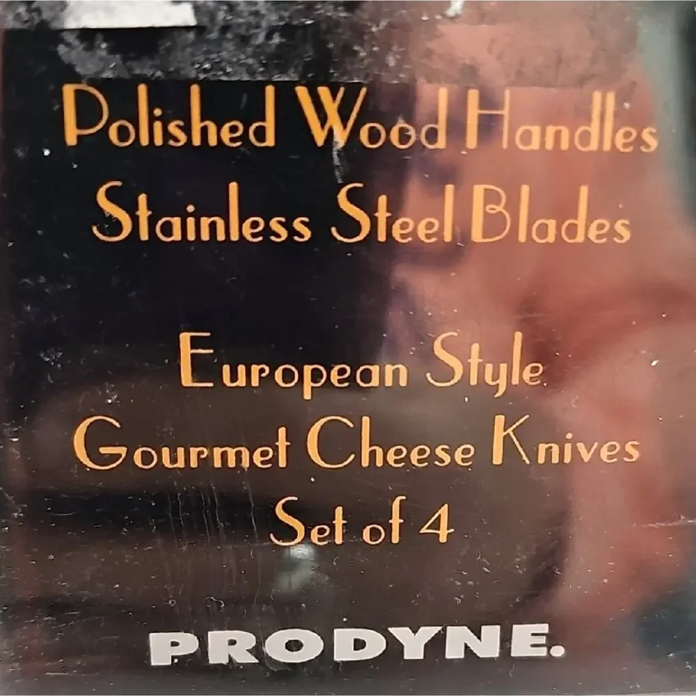 Froma Cheese Knives Set with Natural Wood Handles and Stainless Steel Blades 4pc